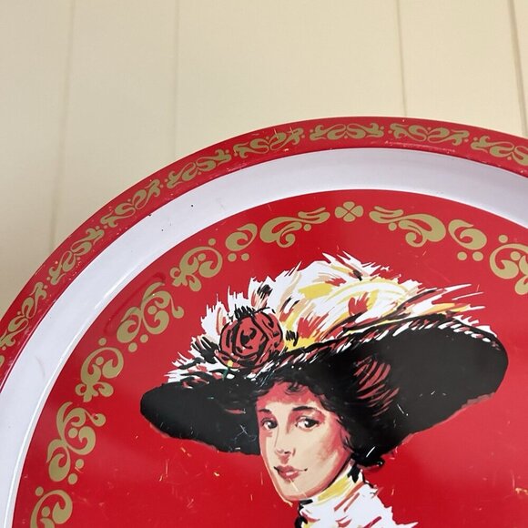 Vintage Coca Cola Round Metal Serving Tray 1982 Hong Kong Women 80s Rare - Picture 8 of 11